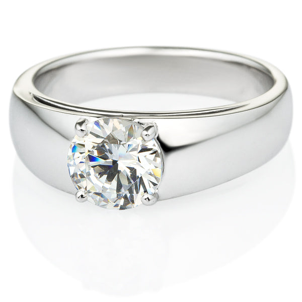 Four Prong Round Brilliant Engagement Ring [Setting Only] - EC023 - Roselle Jewelry
