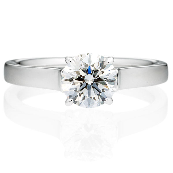 Four Prong Shape Brilliant Engagement Ring [Setting Only] - EC014 - Roselle Jewelry