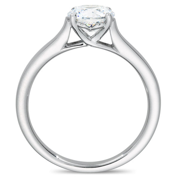 Four Prong Shape Brilliant Engagement Ring [Setting Only] - EC014 - Roselle Jewelry