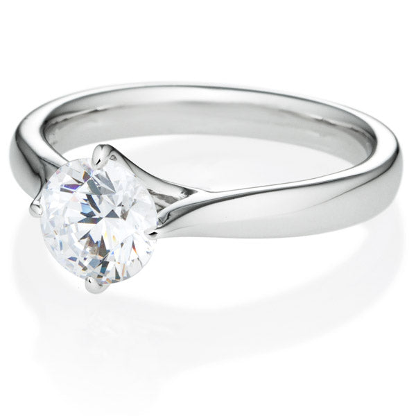 Four Prong Round Brilliant Engagement Ring [Setting Only] - EC021 - Roselle Jewelry