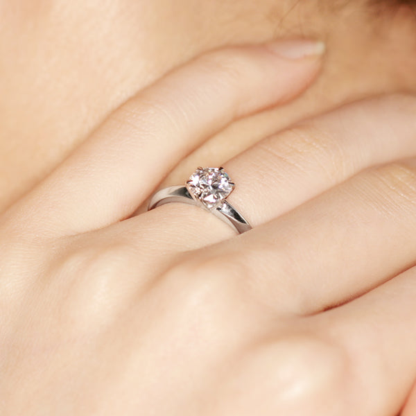 Six Prong Round Brilliant Engagement Ring [Setting Only] - EC019 - Roselle Jewelry