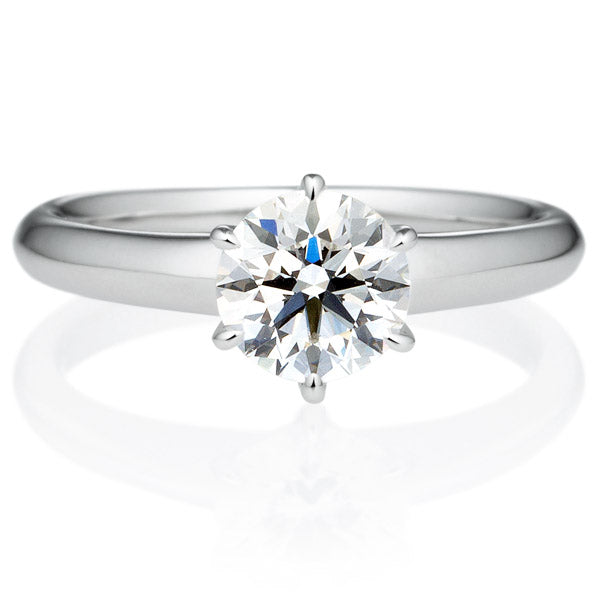 Six Prong Round Brilliant Engagement Ring [Setting Only] - EC019 - Roselle Jewelry