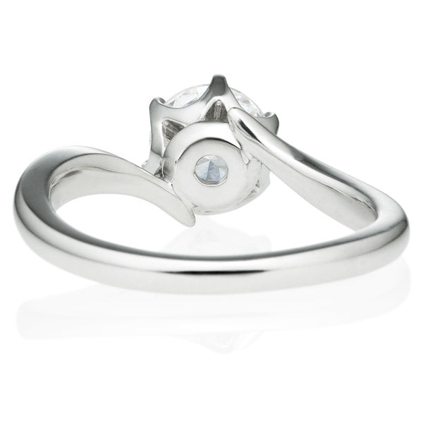 Six Prong Twist Round Brilliant Engagement Ring [Setting Only] - EC011 - Roselle Jewelry