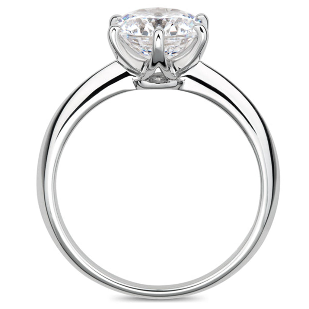 Six Prong Solitaire Round Brilliant Engagement Ring [Setting Only] - EC007 - Roselle Jewelry