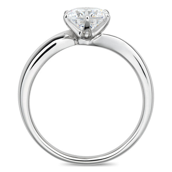 Six Prong Twist Round Brilliant Engagement Ring [Setting Only] - EC009 - Roselle Jewelry