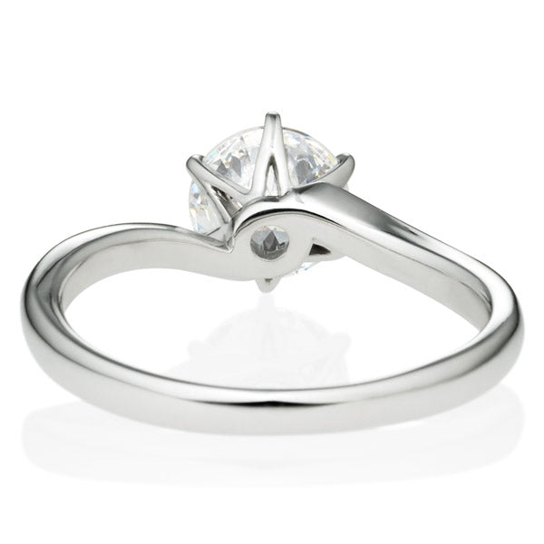 Six Prong Twist Round Brilliant Engagement Ring [Setting Only] - EC009 - Roselle Jewelry