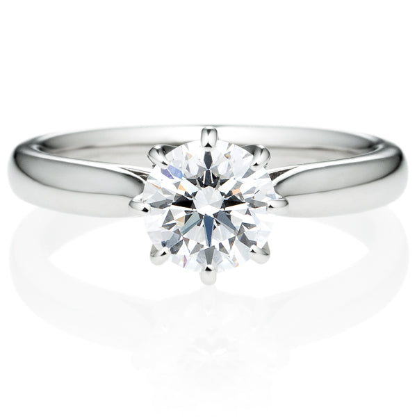 Six Prong Round Brilliant Engagement Ring [Setting Only] - EC018 - Roselle Jewelry