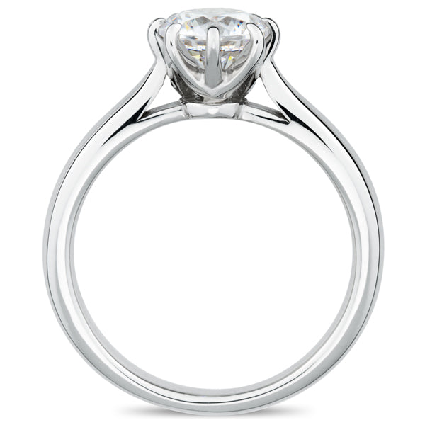 Six Prong Round Brilliant Engagement Ring [Setting Only] - EC018 - Roselle Jewelry