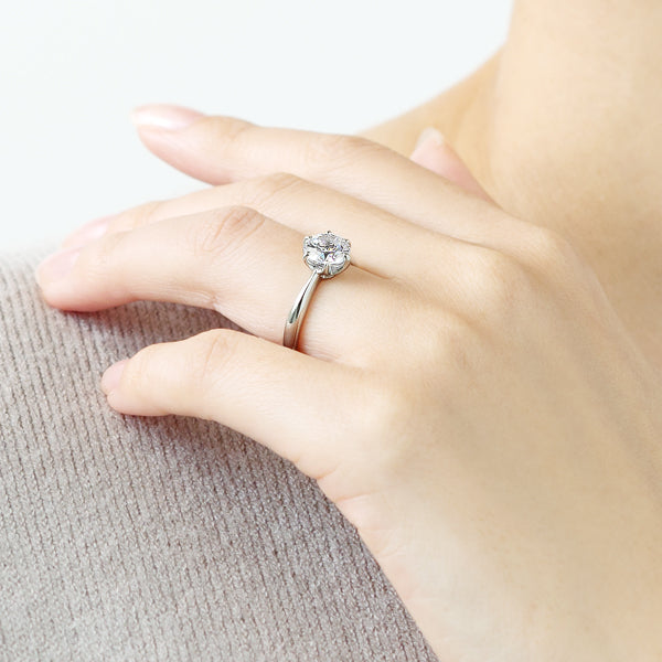 Six Prong Round Brilliant Engagement Ring [Setting Only] - EC016 - Roselle Jewelry