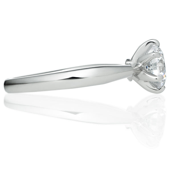 Six Prong Round Brilliant Engagement Ring [Setting Only] - EC016 - Roselle Jewelry