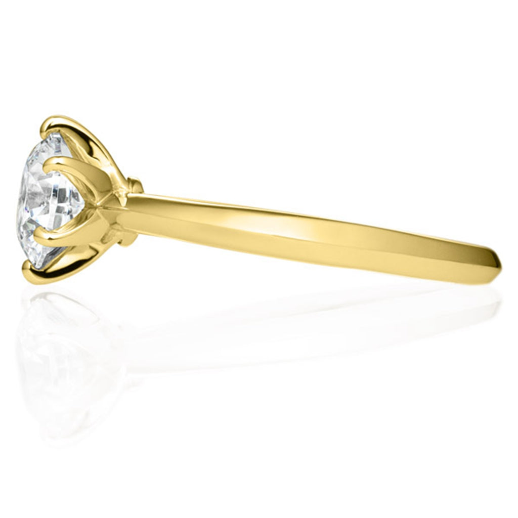Six Prong Solitaire Round Brilliant Engagement Ring [Setting Only] - EC007 - Roselle Jewelry