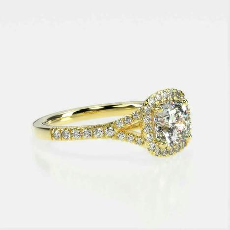 Joy Halo Diamond Engagement Ring [Setting Only] - EC101 - Roselle Jewelry