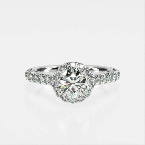 Luxe Sienna Halo Diamond Engagement Ring [Setting Only] - EC100 - Roselle Jewelry