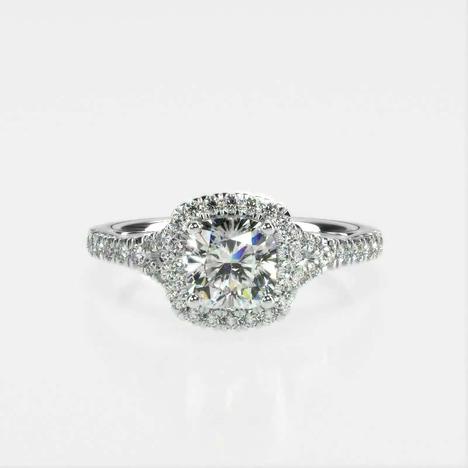 Joy Halo Diamond Engagement Ring [Setting Only] - EC101 - Roselle Jewelry