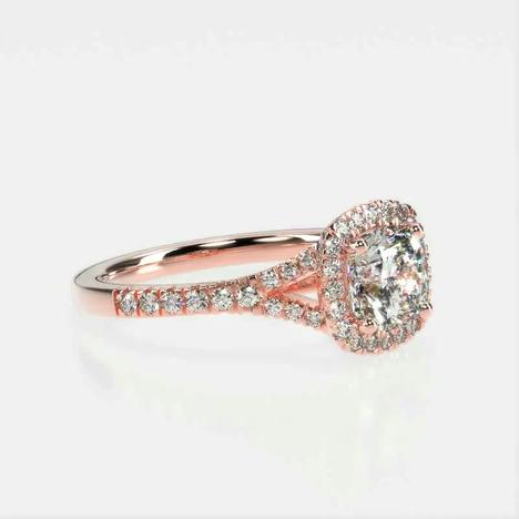 Joy Halo Diamond Engagement Ring [Setting Only] - EC101 - Roselle Jewelry