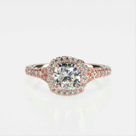 Joy Halo Diamond Engagement Ring [Setting Only] - EC101 - Roselle Jewelry