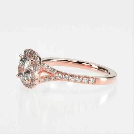 Joy Halo Diamond Engagement Ring [Setting Only] - EC101 - Roselle Jewelry
