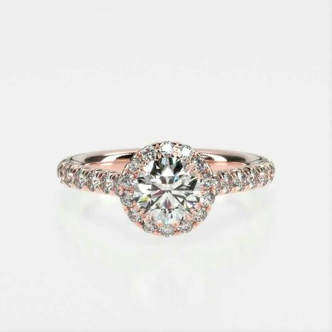 Luxe Sienna Halo Diamond Engagement Ring [Setting Only] - EC100 - Roselle Jewelry