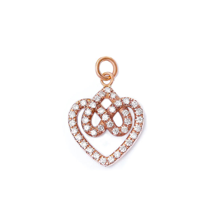INFINITY HEARTS LOCK KNOT DIAMOND PENDANT [pre order] - SN003 - Roselle Jewelry