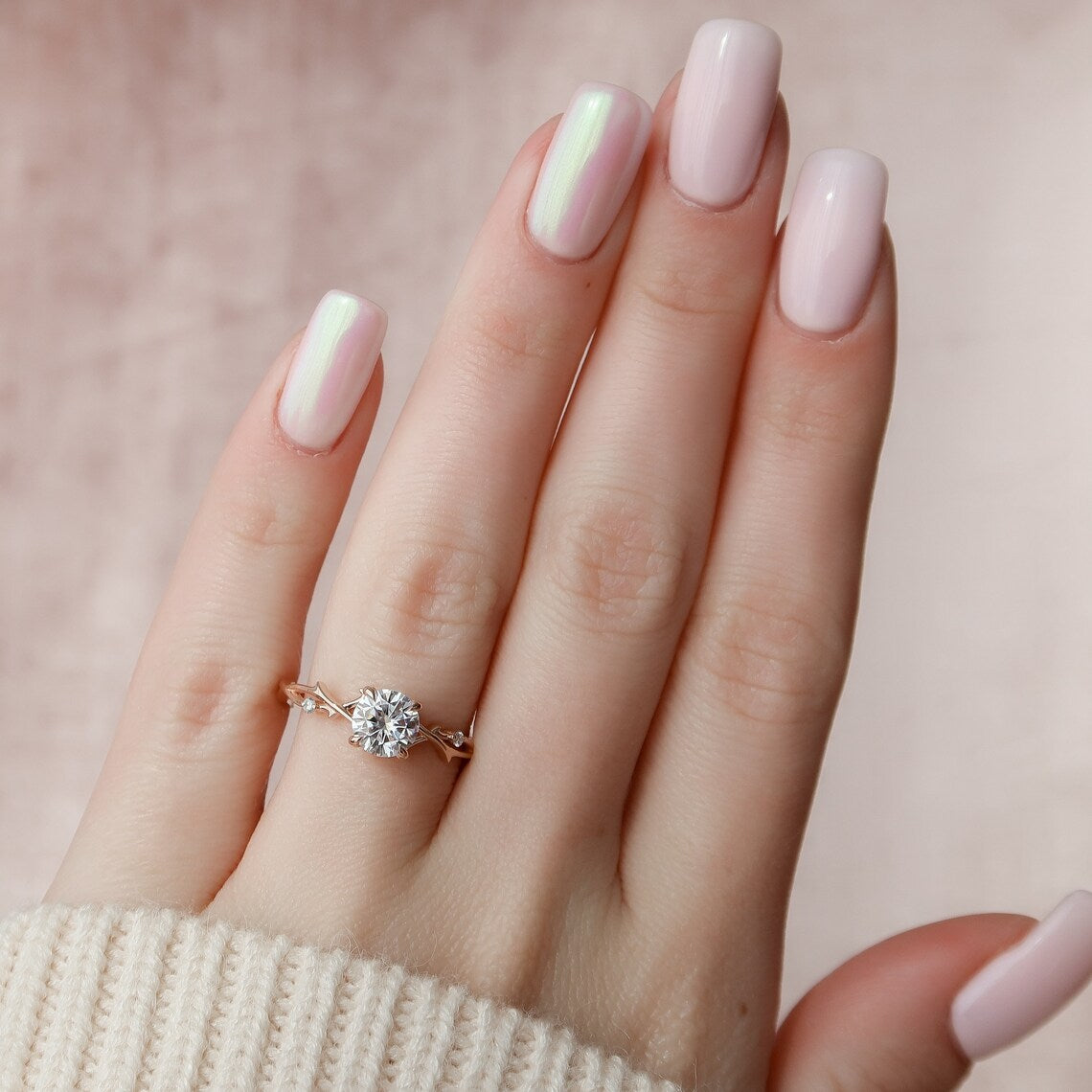 Twig Braided Diamond Engagement Ring [Setting Only] - EC076 - Roselle Jewelry