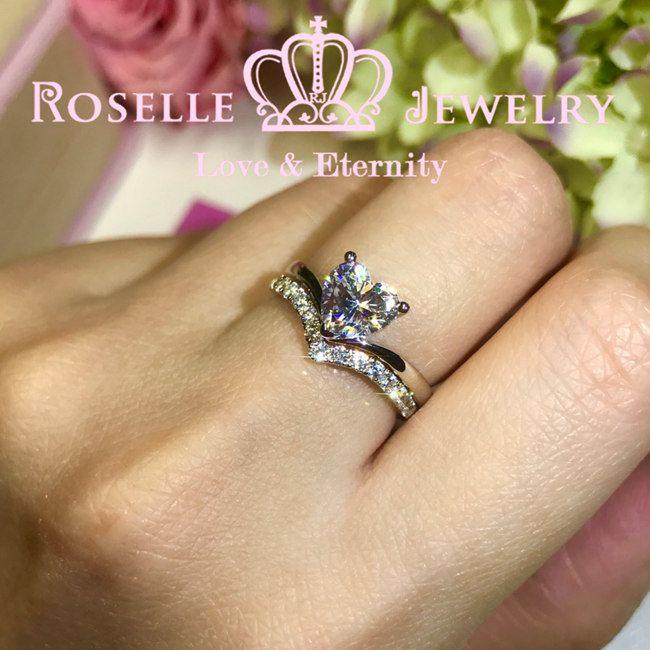 Heart Shape Solitaire Engagement Ring Setting - T7S - Roselle Jewelry
