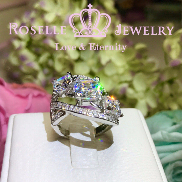Asscher Cut Cocktail Fahion Rings - VA1 - Roselle Jewelry