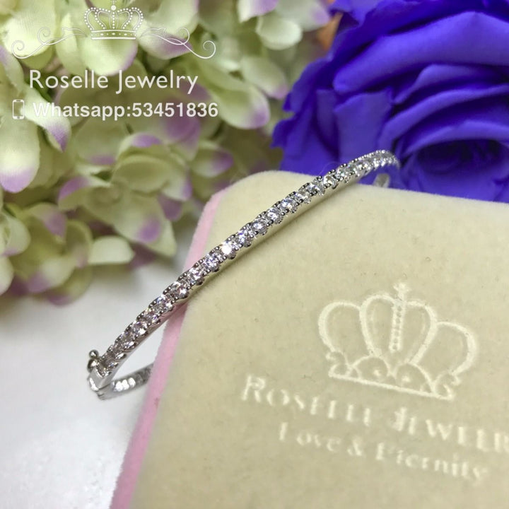 Classic Eternity Bangle Bracelet - BG2 - Roselle Jewelry